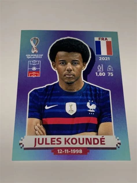 PANINI FIFA WORLD Cup 2022 World Cup Qatar Sticker France FRA8 Jules Kounde £0.89 - PicClick UK