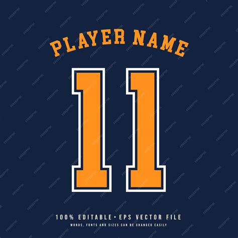 Premium Vector | Jersey number basketball team name printable text effect editable vector 11 ...