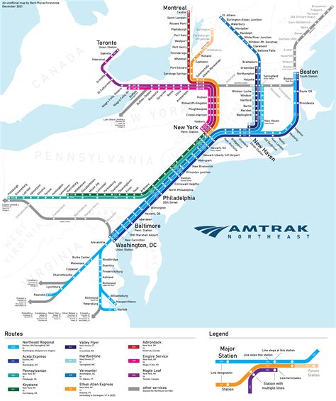 Amtrak Northeast Route Map