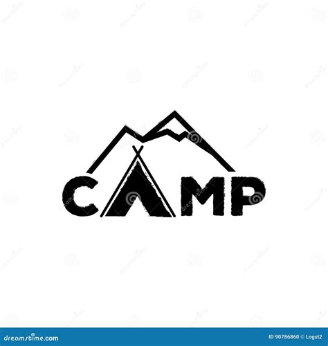 Camp Logo Design. Summer Camp Badge Vector Illustration | CartoonDealer.com #90786860