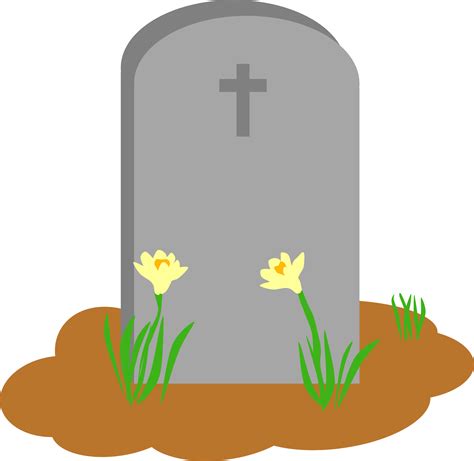 Clipart - Gravesite in Spring