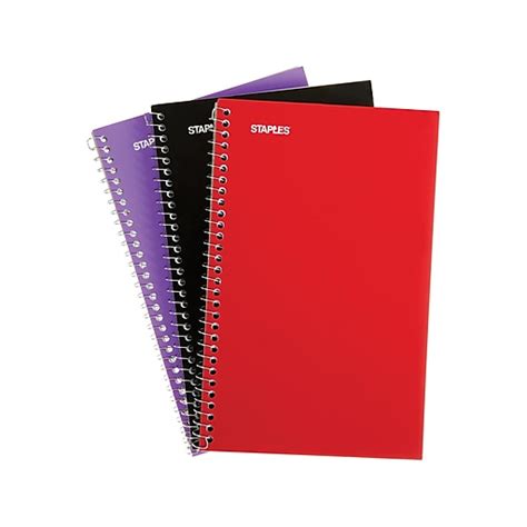 Shop Staples for Staples® 1 Subject Notebook, Assorted Colors, 7-3/4" x ...