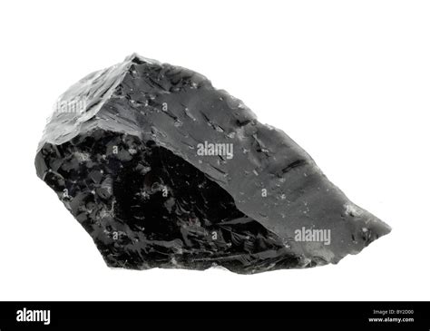 Obsidian. Igneous rock sample Stock Photo - Alamy