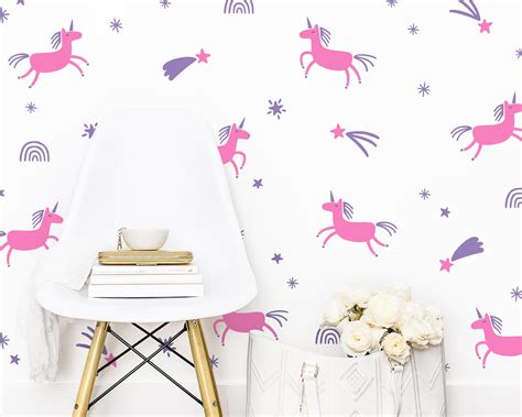 Unicorn Wall Decals Unicorn Nursery Decor Kids Room Wall | Etsy