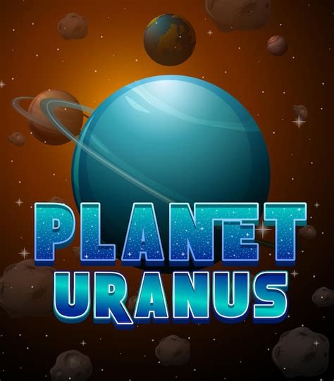 Planet Uranus Word Logo Poster - Free Vector Template - HD Stock Images