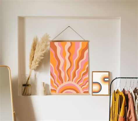 Sun Funky Wall Art Indie Room Decor Print Aesthetic Posters - Etsy