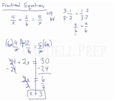 Learn How To Solve Fractional Equations | Caddell Prep Online