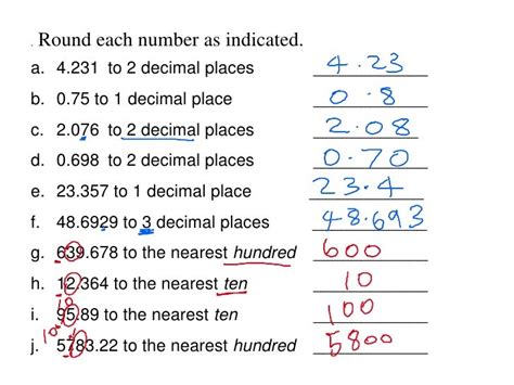 Rounding Decimal Numbers