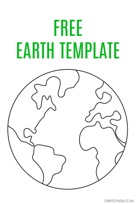 Earth Template {FREE Printable PDF} - Crafts on Sea