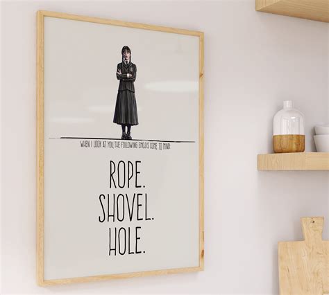 Wednesday Poster Movie Quote Print Contemporary Wall Art - Etsy