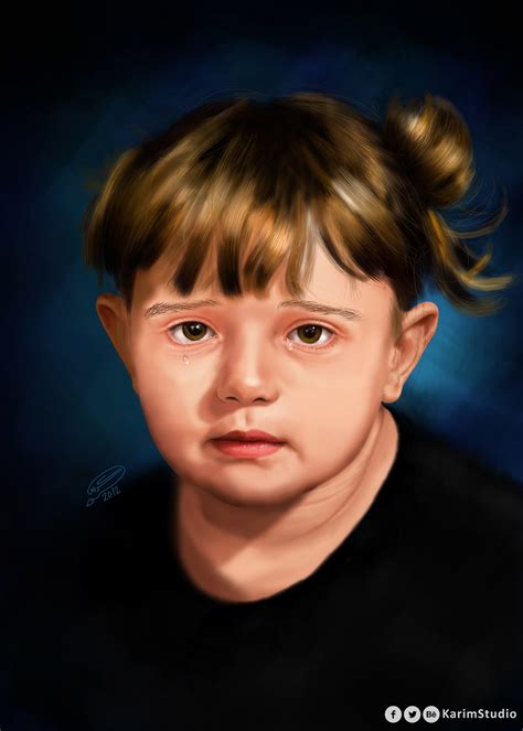 Sad Girl Painting Portrait on Behance