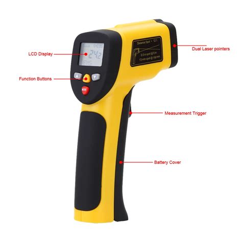 Double Laser High Precision Non contact IR Digital Infrared Thermometer ...