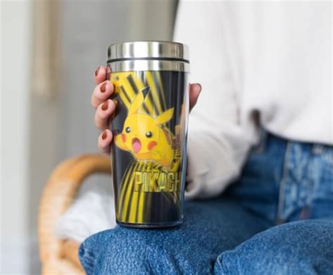 Pokemon Lenticular Pikachu 16oz Travel Coffee Mug Tumbler w/ Non-Spill Metal Lid, 1 Each - Fry’s ...