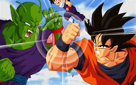 2560x1440 resolution | Son Goku vs Piccolo with kid Gohan watching ...