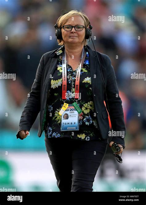 BBC Radio sports broadcaster Eleanor Oldroyd during day two of the fifth test match at The Oval ...