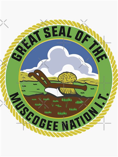 "The great seal of the muscogee - muscogee flag" Sticker for Sale by ...