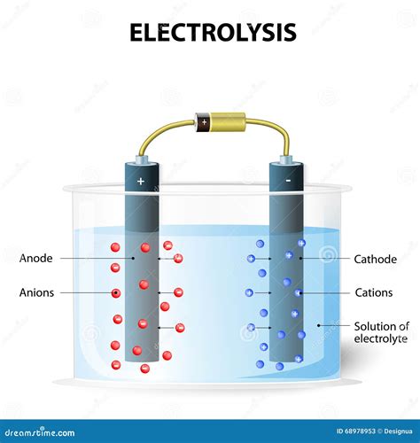 Electrolysis. Experimental Set Up for Electrolysis Stock Vector ...