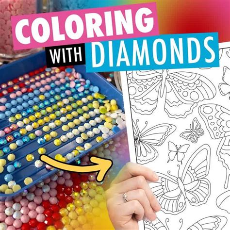 Diamond Painting a Coloring Page! | Diamond art patterns free, Diamond ...