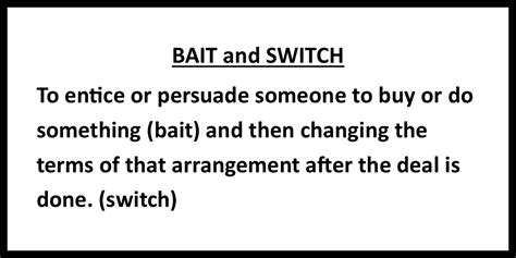 How to avoid being scammed by the Bait & Switch technique! - Gerrards ...