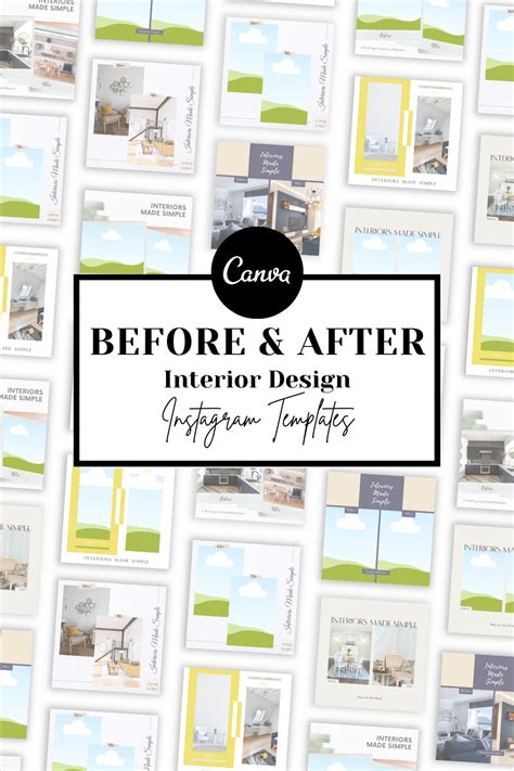 Before and After Editable Interior Design Instagram Template - Etsy ...