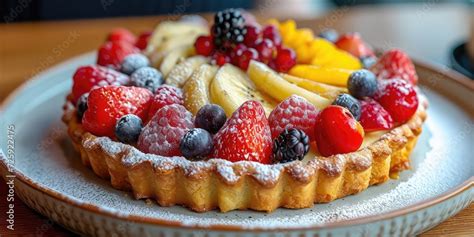 Vlaai Wonder: Fruit-Filled Tart Delight in a Dutch Bakery - Sweet Symphony of Flavors - Warm and ...