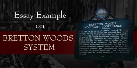 The Collapse of Bretton Woods System Essay Sample For Economics Students