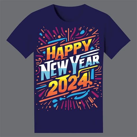 Premium Vector | Happy new year 2024 tshirt design