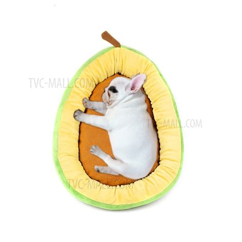 TG-PB065 Avocado Shaped Pet Dog Bed Cat Bed Soft Plush Round Pet Bed