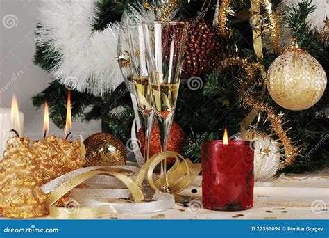 Christmas eve decor stock photo. Image of ball, season - 22352094