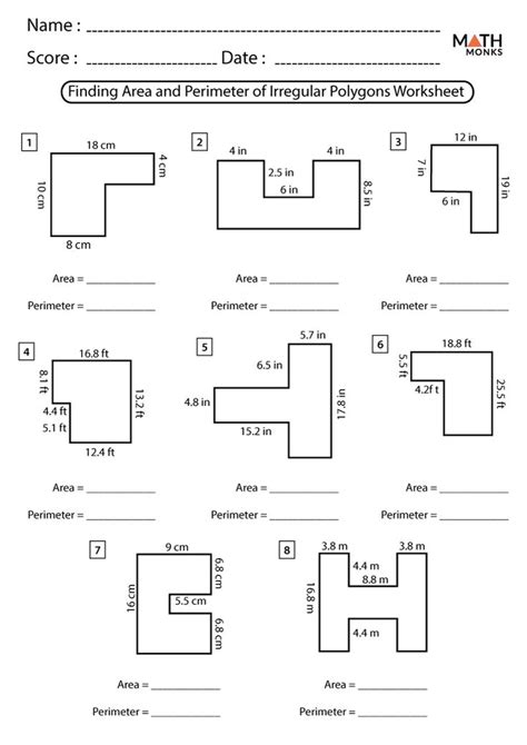 Area of Polygon - Formulas, Examples | Area and perimeter, Area and perimeter worksheets, Shapes ...