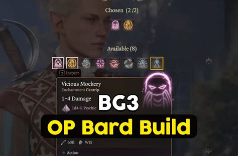 BG3 Best Bard Build - Latest Update Strongest Bard Class Build