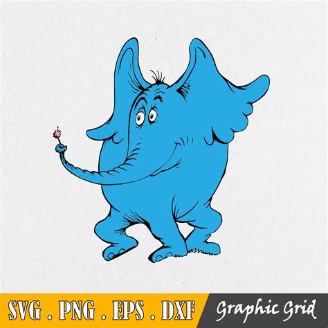 Horton Elephant Dr Seuss The Cat In The Hat Svg, Dxf, Eps, P | Inspire Uplift