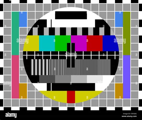 PAL TV test signal - Classic pattern for testing TV signal quality in ...