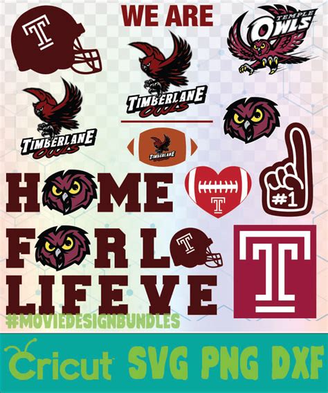 TEMPLE OWLS FOOTBALL NCAA LOGO SVG, PNG, DXF - Movie Design Bundles