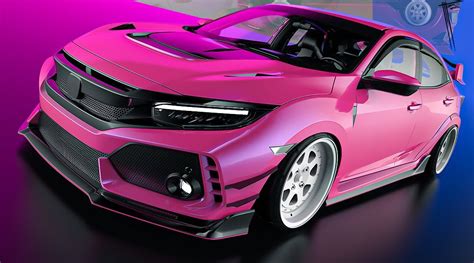 Zany Honda Civic Type R Thinks It Looks Pretty in CGI Pink, Barbie ...