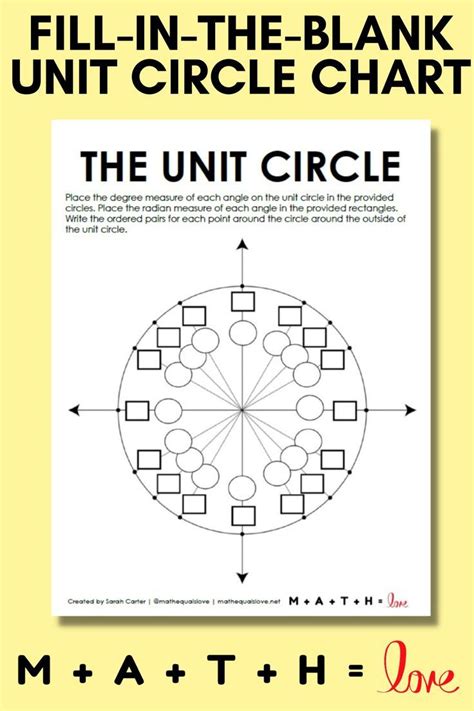 Free Printable Fill In the Blank Unit Circle Chart in 2022 | Blank unit circle, How to memorize ...