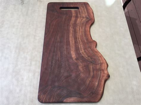 Hand Made Live Edge Walnut Cutting Board / Serving Board by Hardwood Reclamation | CustomMade.com