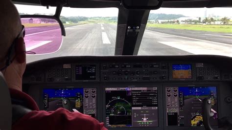 Cockpit view: Gulfstream G280 departing Albrook Airport, Panama MPMG - YouTube