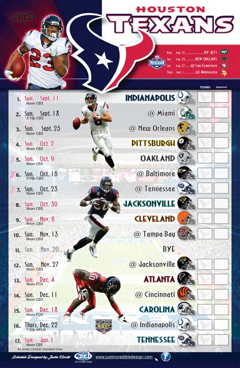 Houston Texans 2011 Schedule