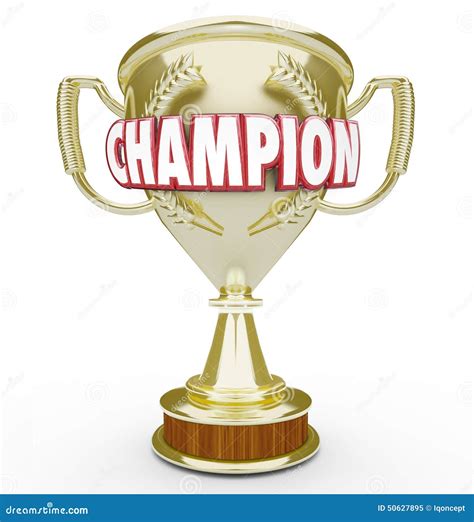 Champion Word Golden Trophy Prize Best Performance Stock Illustration - Image: 50627895