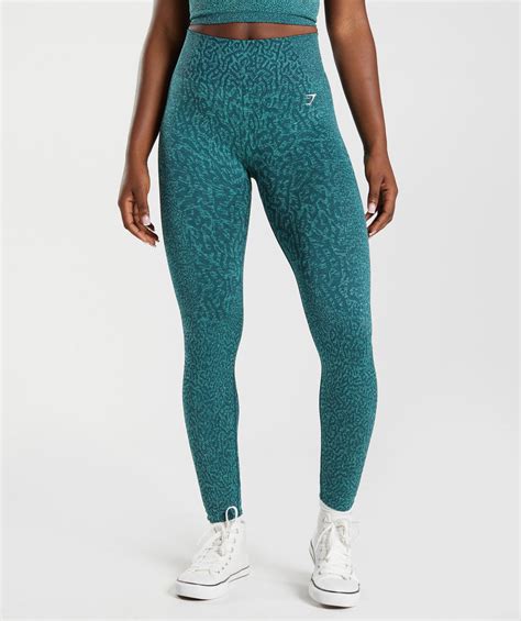 Gymshark Adapt Animal Seamless Leggings - Reef | Winter Teal | Gymshark