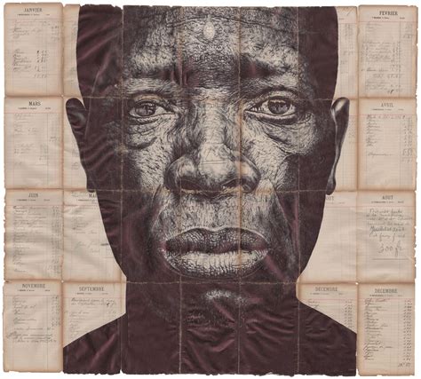 Monumental Ballpoint Pen Portraits Are Rendered on Vintage Collateral by Artist Mark Powell ...