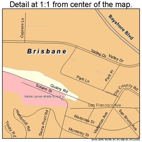 Brisbane California Street Map 0608310