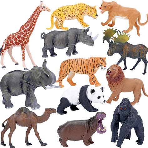 Buy Safari Animals Figures Toys, Realistic Jumbo Wild Zoo Animals ...