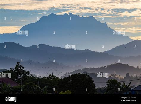 Beautiful Mount Kinabalu view during morning sunrise Stock Photo - Alamy