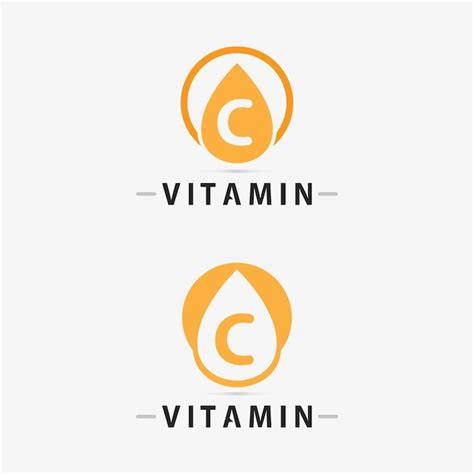 Premium Vector | Vitamin c logo vector design vector icon health nutrition