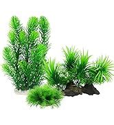 MyLifeUNIT Aquarium Plants, 20 Pack Artificial Fish Tank Plants for Aquarium Decorations (Green)