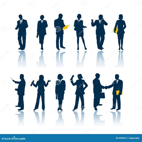 Business People Silhouettes Stock Vector - Illustration of lady, design: 696841