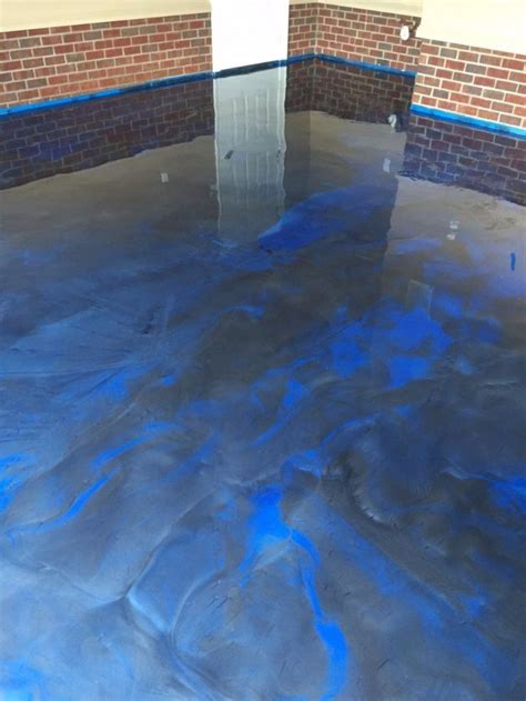 Awesome metallic epoxy garage floor done in blue jean/graphite colors in Raleigh, North Carolina ...