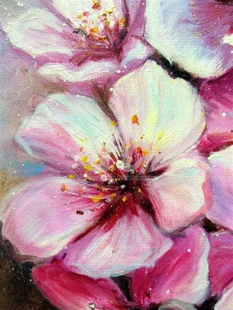 Cherry Blossom Oil Painting "Spring Is C, Painting by Anastasia Akunina | Artmajeur | Cherry ...